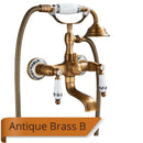 GobekUsa Dual Handle Luxury Bathtub Faucet with Handheld Shower Mixer
