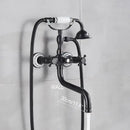 GobekUsa Dual Handle Luxury Bathtub Faucet with Handheld Shower Mixer