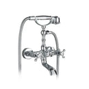 GobekUsa Dual Handle Luxury Bathtub Faucet with Handheld Shower Mixer