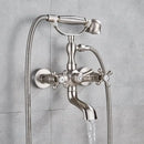 GobekUsa Dual Handle Luxury Bathtub Faucet with Handheld Shower Mixer