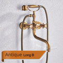 GobekUsa Dual Handle Luxury Bathtub Faucet with Handheld Shower Mixer