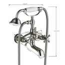 GobekUsa Dual Handle Luxury Bathtub Faucet with Handheld Shower Mixer