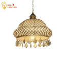 GobekUsa Gold Lustre Iron Art Pendant Lights LED E27, Exotic Design for Home, Restaurant, Bar