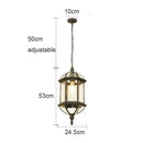 GobekUsa Black Outdoor Hanging LED Pendant Light for Balcony Walkway & Exterior Lighting