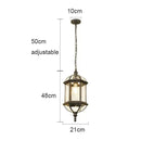 GobekUsa Black Outdoor Hanging LED Pendant Light for Balcony Walkway & Exterior Lighting