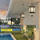 GobekUsa Black Outdoor Hanging LED Pendant Light for Balcony Walkway & Exterior Lighting