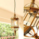 GobekUsa Black Outdoor Hanging LED Pendant Light for Balcony Walkway & Exterior Lighting