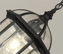 GobekUsa Black Outdoor Hanging LED Pendant Light for Balcony Walkway & Exterior Lighting