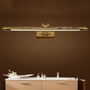 Antique bronze carved mirror lamp bathroom scrollwork wall light by Decorbites