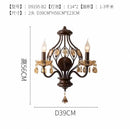 GobekUsa Crystal Candle Wall Lamp LED E14 Iron Art Living Room Bedroom Bar