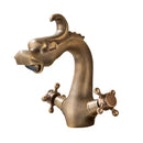 GobekUsa Dragon Handle Basin Faucet - Antique Bronze Vessel Sink Mixer Tap