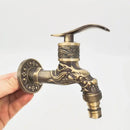 GobekUsa Bronze Dragon Carved Tap Bibcock - Outdoor Garden Faucet