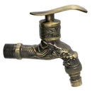 GobekUsa Bronze Dragon Carved Tap Bibcock - Outdoor Garden Faucet