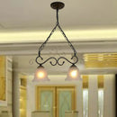 GobekUsa Traditional Flared Frosted Glass Pendant Light Fixture - 2/3 Lights - Black