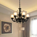 GobekUsa Glass Shade Ceiling Chandelier for Home Decor Lighting
