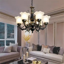 GobekUsa Glass Shade Ceiling Chandelier for Home Decor Lighting