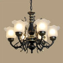 GobekUsa Glass Shade Ceiling Chandelier for Home Decor Lighting