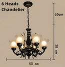 GobekUsa Glass Shade Ceiling Chandelier for Home Decor Lighting