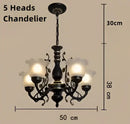 GobekUsa Glass Shade Ceiling Chandelier for Home Decor Lighting
