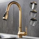 GobekUsa Antique Bronze Pull Out Kitchen Faucet