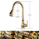 GobekUsa Antique Bronze Pull Out Kitchen Faucet