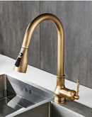 GobekUsa Antique Bronze Pull Out Kitchen Faucet
