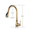 GobekUsa Antique Bronze Pull Out Kitchen Faucet