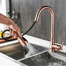 GobekUsa Antique Bronze Pull Out Kitchen Faucet