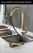 GobekUsa Antique Bronze Pull Out Kitchen Faucet