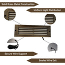 Antique Bronze LED Step Light Fixture | Brass Construction | Low Voltage