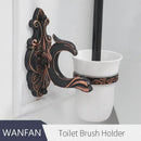 GobekUsa Brass Wall Mounted Toilet Brush Holder Set Luxury Bathroom Accessories CleanWF-88809