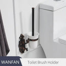 GobekUsa Brass Wall Mounted Toilet Brush Holder Set Luxury Bathroom Accessories CleanWF-88809