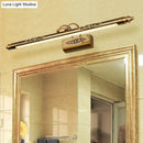 GobekUsa Esma - European Style Bronze Carved Led Mirror Lamp