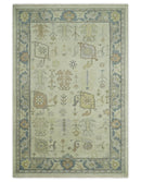 Antique Brown, Gray and Beige 8x10, 6x9 and 4x6 Hand Knotted Traditional Persian Oushak Wool Rug | AC2