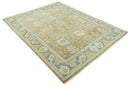 Antique Brown, Gray and Beige 8x10, 6x9 and 4x6 Hand Knotted Traditional Persian Oushak Wool Rug | AC2