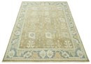 Antique Brown, Gray and Beige 8x10, 6x9 and 4x6 Hand Knotted Traditional Persian Oushak Wool Rug | AC2