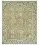 Antique Brown, Gray and Beige 8x10, 6x9 and 4x6 Hand Knotted Traditional Persian Oushak Wool Rug | AC2
