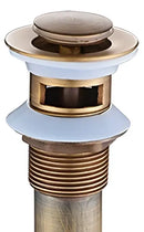 Antique brushed brass pop up sink drain bathroom stopper by Decorbites