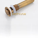 Antique brushed brass pop up sink drain bathroom stopper by Decorbites