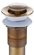 Antique brushed brass pop up sink drain bathroom stopper by Decorbites
