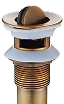Antique brushed brass pop up sink drain bathroom stopper by Decorbites