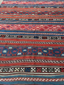 Antique Caucasian Shahsavan Soumak Rug 4’9” x 7’4”