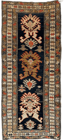 Antique Caucasian Karabakh Signed & Dated Wool on Wool Runner Rug 3 X 7