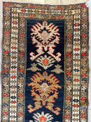Antique Caucasian Karabakh Signed & Dated Wool on Wool Runner Rug 3 X 7