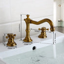 GobekUsa Dual Handle Basin Faucet in Chrome Solid Brass with Antique Black Finish
