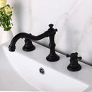 GobekUsa Dual Handle Basin Faucet in Chrome Solid Brass with Antique Black Finish
