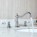 GobekUsa Dual Handle Basin Faucet in Chrome Solid Brass with Antique Black Finish