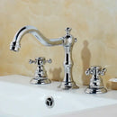 GobekUsa Dual Handle Basin Faucet in Chrome Solid Brass with Antique Black Finish