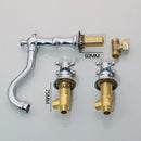 GobekUsa Dual Handle Basin Faucet in Chrome Solid Brass with Antique Black Finish