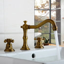 GobekUsa Dual Handle Basin Faucet in Chrome Solid Brass with Antique Black Finish